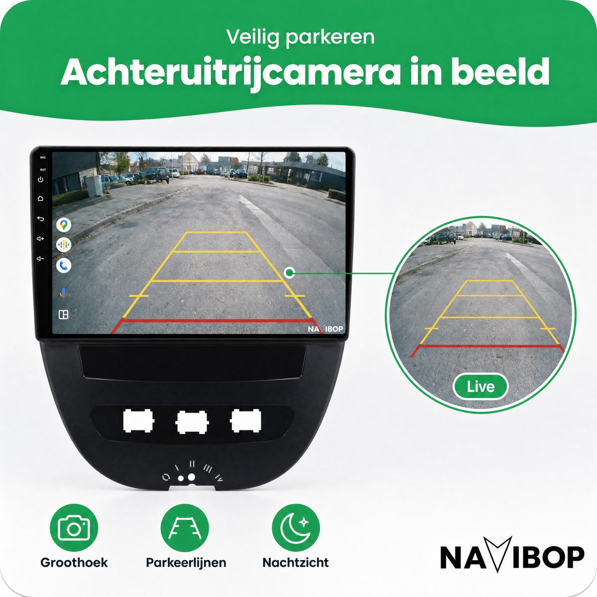Citroën C1 Toyota Aygo Peugeot 107 | Autoradio | Draadloos CarPlay & Android Auto | Android 15 | 2005 t/m 2014