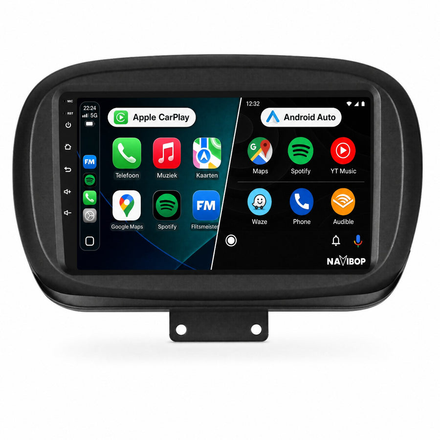 Fiat 500X | Autoradio | Draadloos CarPlay & Android Auto | Android 15 | 2014 t/m 2020