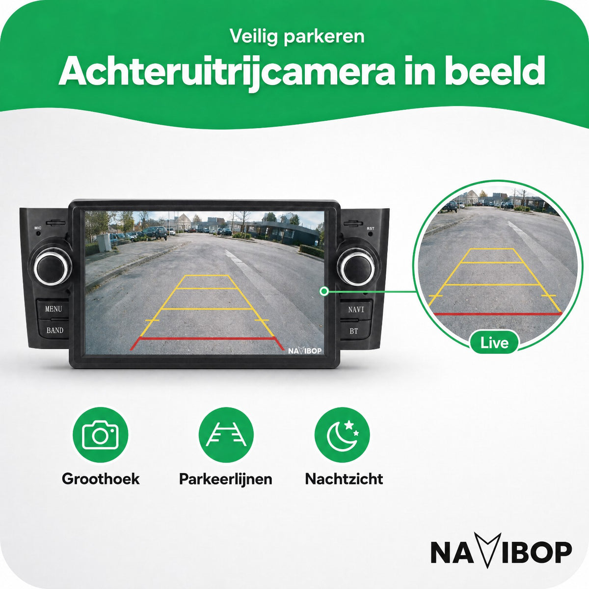 Fiat Punto Versie 1 | Autoradio | Draadloos CarPlay & Android Auto | Android 15 | 2007 t/m 2010