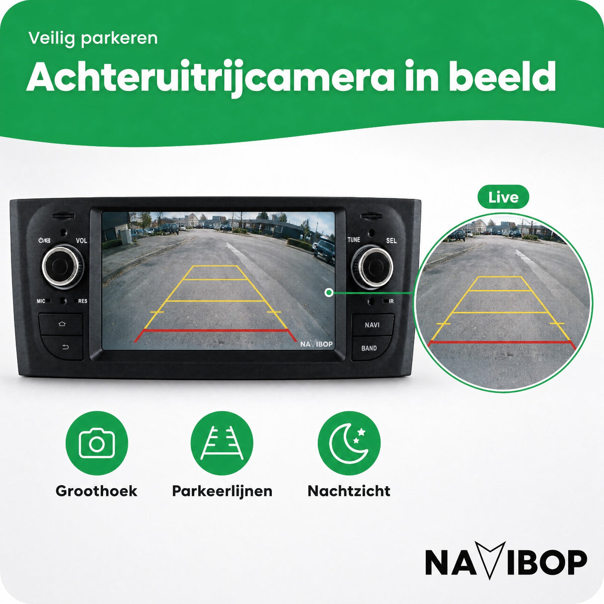 Fiat Punto Versie 2 | Autoradio | Draadloos CarPlay & Android Auto | Android 15 | 2007 t/m 2010