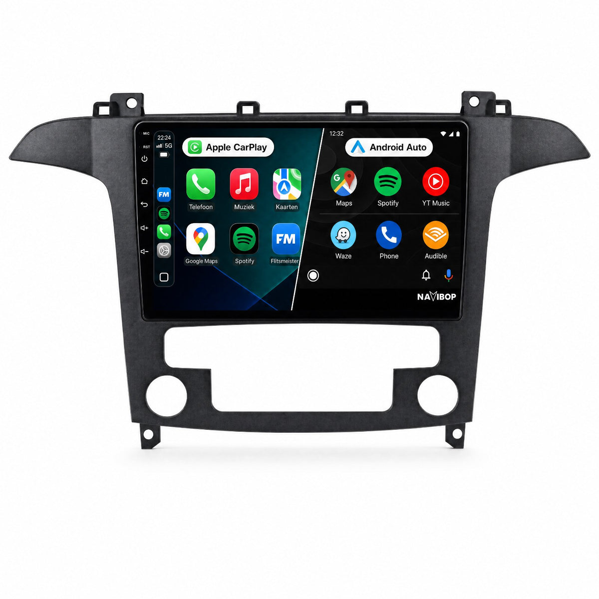 Ford S-max (Automatische airco) | Autoradio | Draadloos CarPlay & Android Auto | Android 15 | 2006 t/m 2015