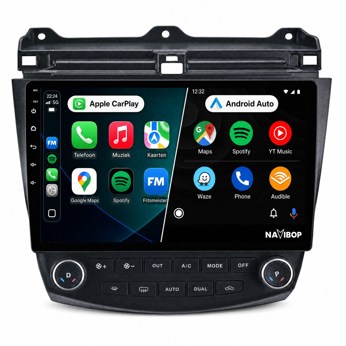 Honda Accord | Autoradio | Draadloos CarPlay & Android Auto | Android 15 | 2003 t/m 2008