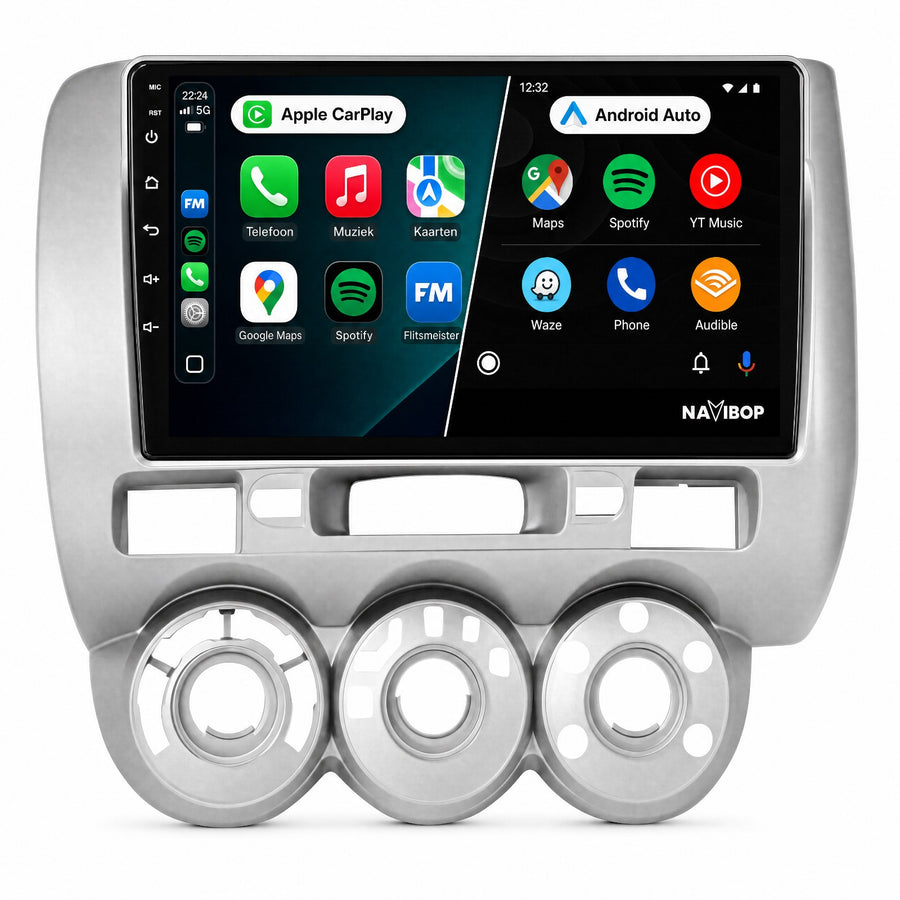 Honda Jazz | Autoradio | Draadloos CarPlay & Android Auto | Android 15 | 2002 t/m 2008