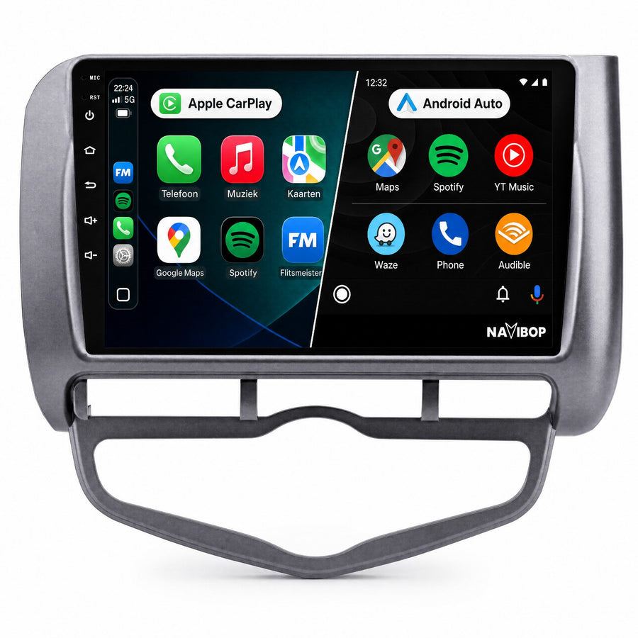 Honda Jazz | Autoradio | Draadloos CarPlay & Android Auto | Android 15 | 2002 t/m 2008