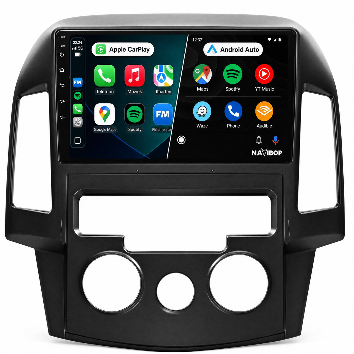Hyundai I30 (manuele airco) | Autoradio | Draadloos CarPlay & Android Auto | Android 15 | 2007 t/m 2013