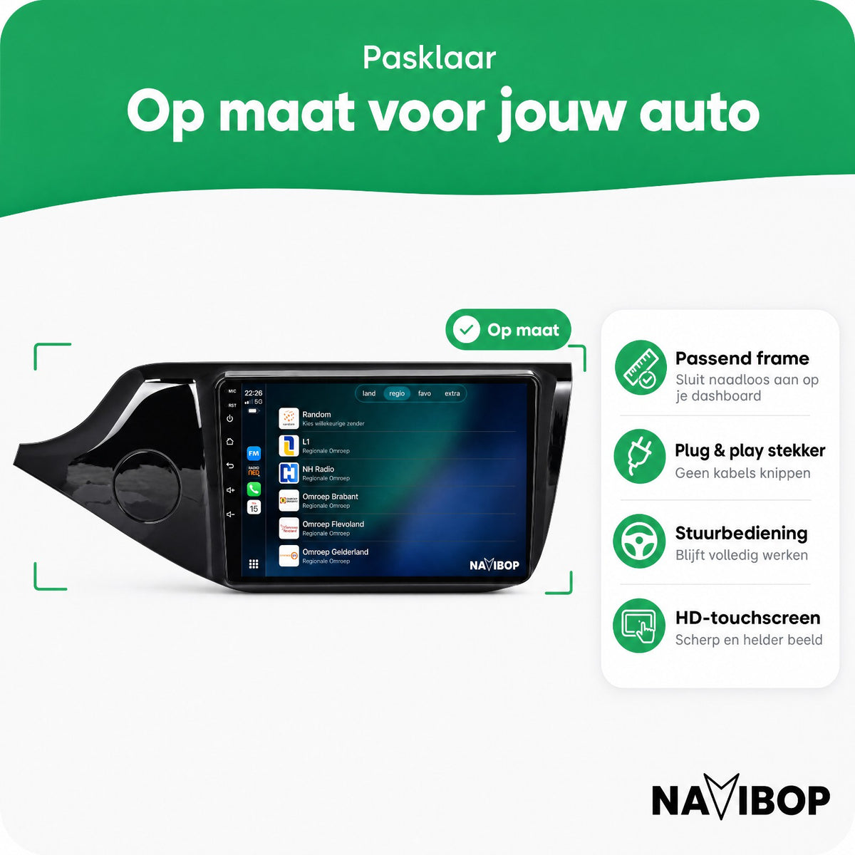 Kia Ceed | Autoradio | Draadloos CarPlay & Android Auto | Android 15 | 2012 t/m 2018