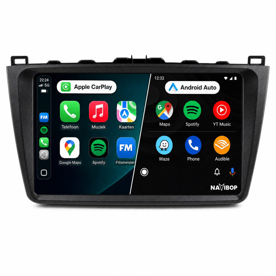 Mazda 6 | Autoradio | Draadloos CarPlay & Android Auto | Android 15 | 2007 t/m 2012