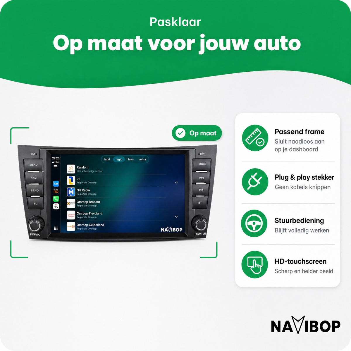 Mercedes e-klasse CLS-klasse W211 | Autoradio | Draadloos CarPlay & Android Auto | Android 15