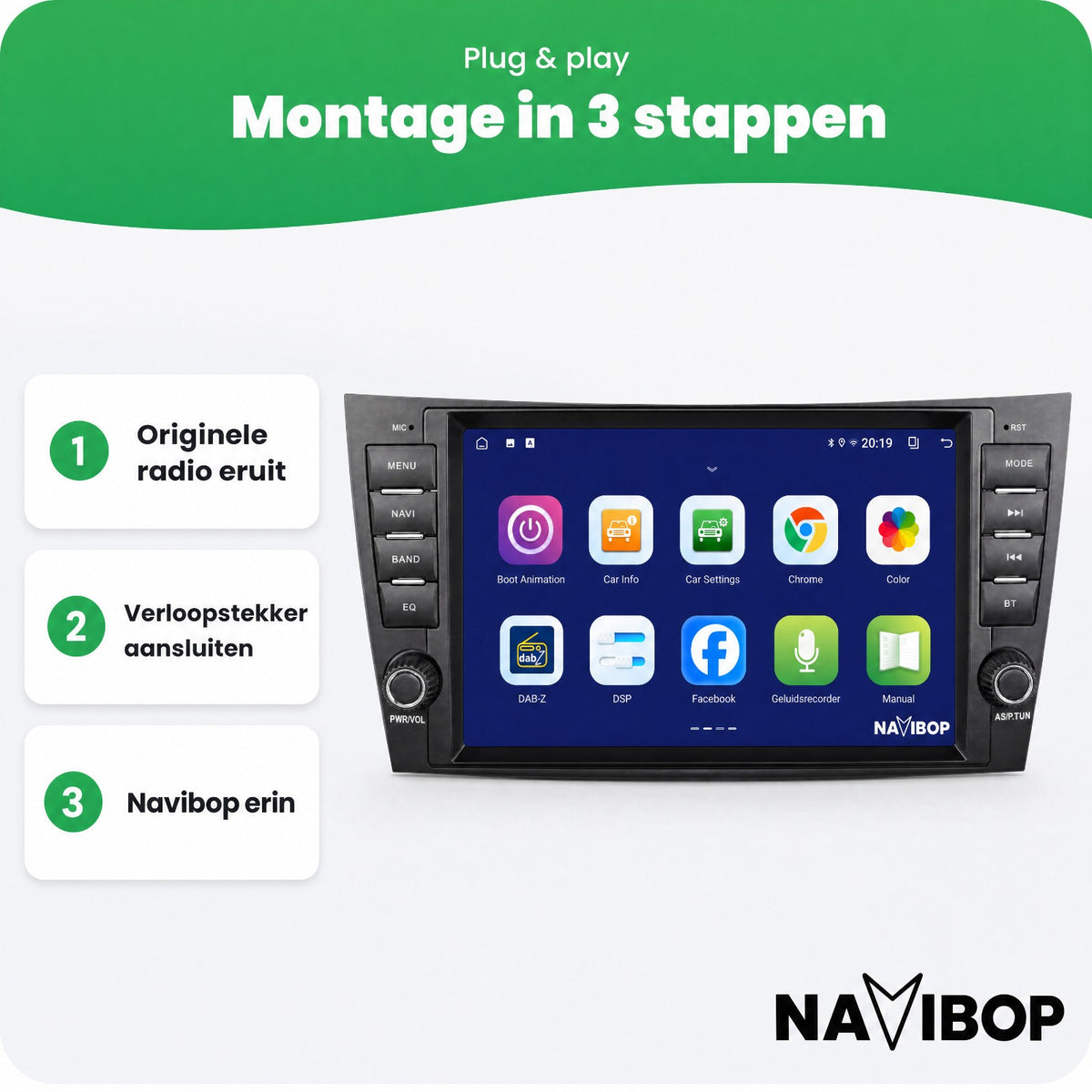 Mercedes e-klasse CLS-klasse W211 | Autoradio | Draadloos CarPlay & Android Auto | Android 15