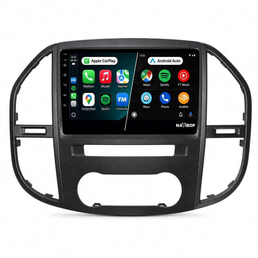 Mercedes Vito Versie 2 | Autoradio | Draadloos CarPlay & Android Auto | Android 15 | 2014 t/m 2022