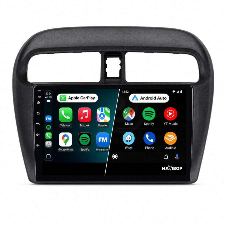 Mitsubishi Mirage Spacestar | Autoradio | Draadloos CarPlay & Android Auto | Android 15 | 2012 t/m 2018