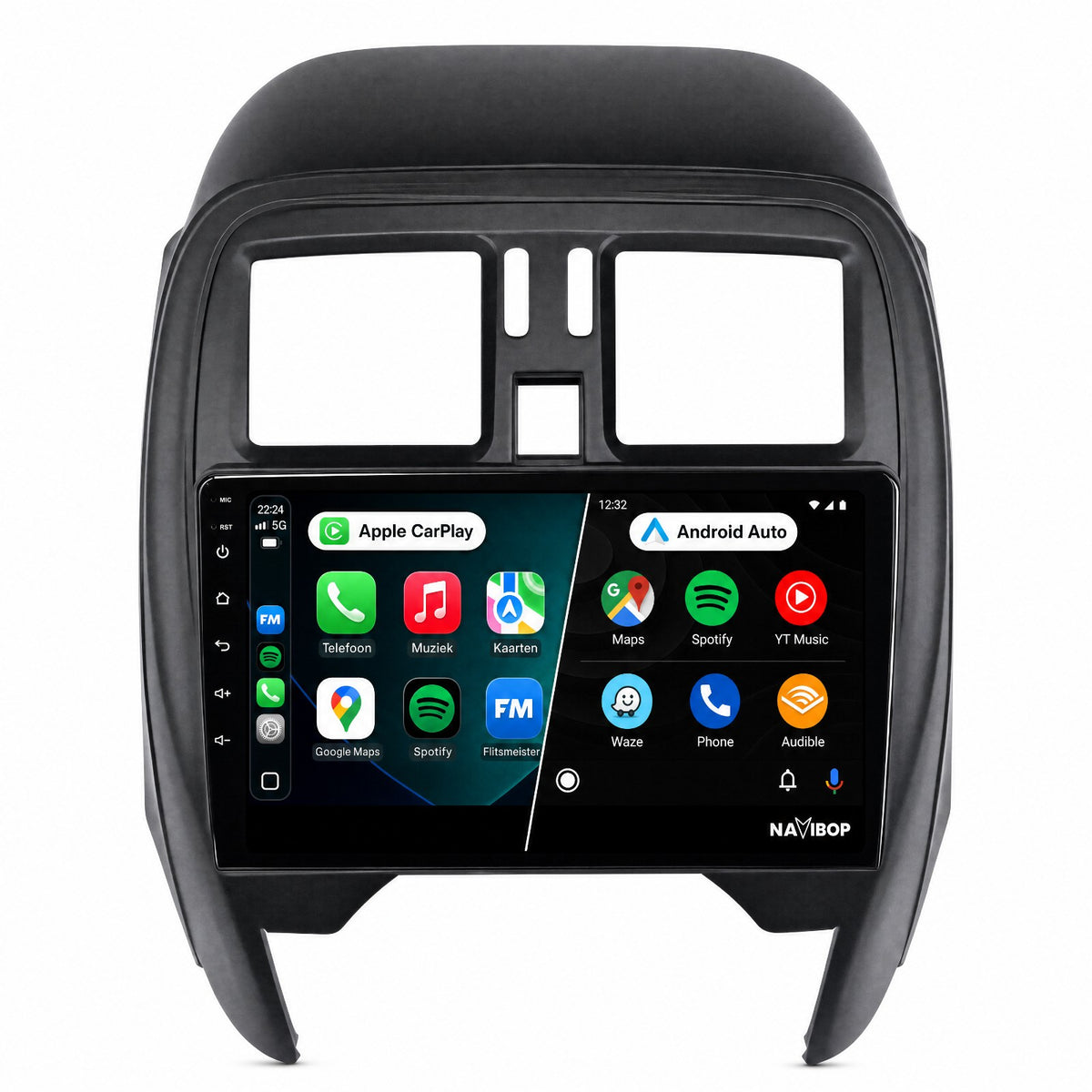 Nissan Micra | Autoradio | Draadloos CarPlay & Android Auto | Android 15 | 2013 t/m 2017