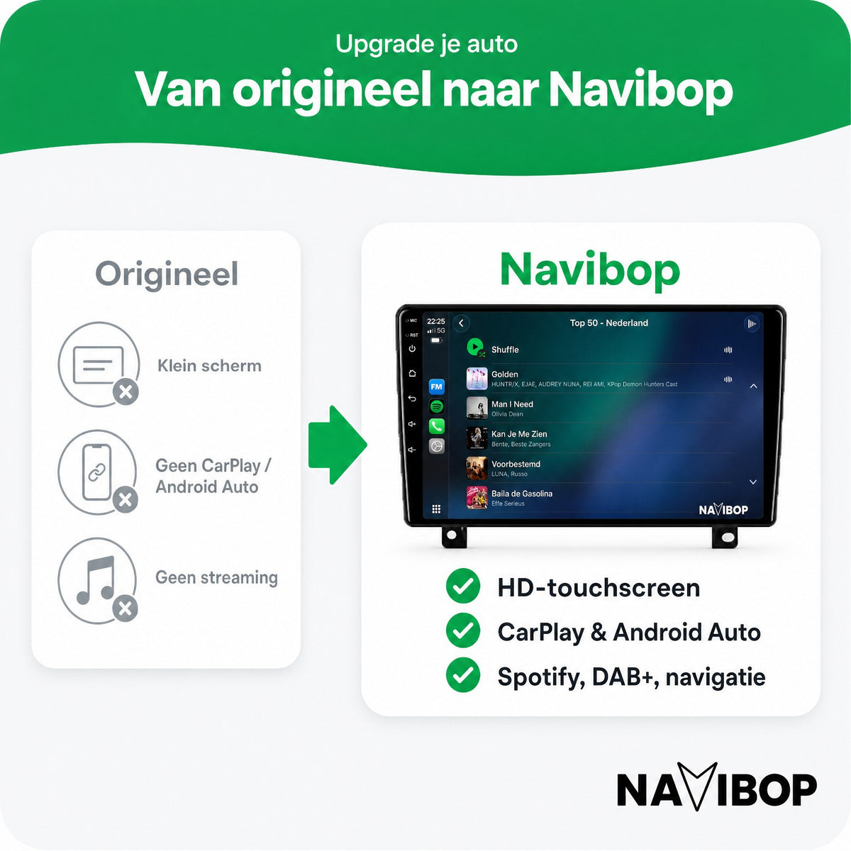 Opel Astra H | Autoradio | Draadloos CarPlay & Android Auto | Android 15 | 2005 t/m 2014