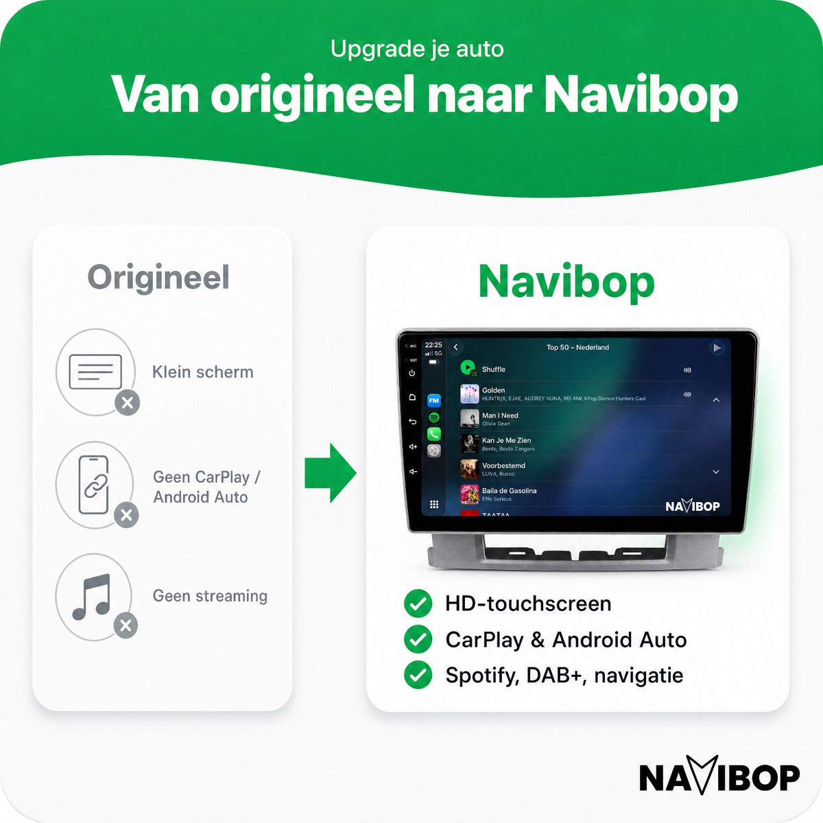 Opel Astra J Versie C | Autoradio | Draadloos CarPlay & Android Auto | Android 15 | 2009 t/m 2017