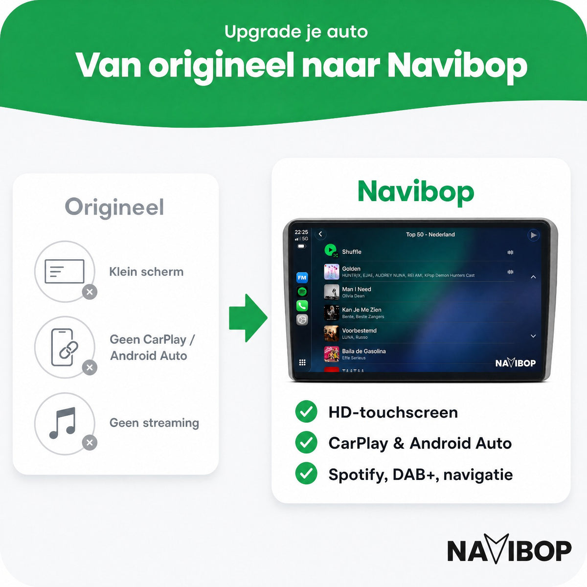 Fiat Ducato Citroen Jumper Peugeot Boxer Versie 1 | Autoradio | Draadloos CarPlay & Android Auto | Android 15 | 2006 t/m 2015