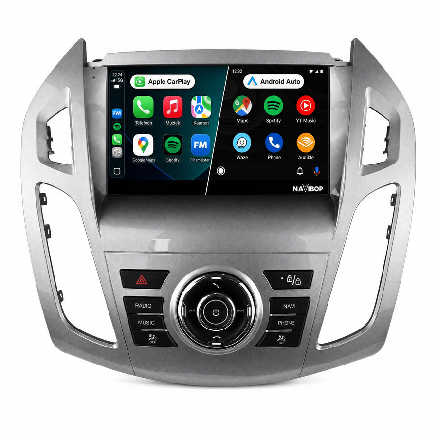 Ford Transit Custom Transit Tourneo | Autoradio | Draadloos CarPlay & Android Auto | Android 15 | 2013 t/m 2018