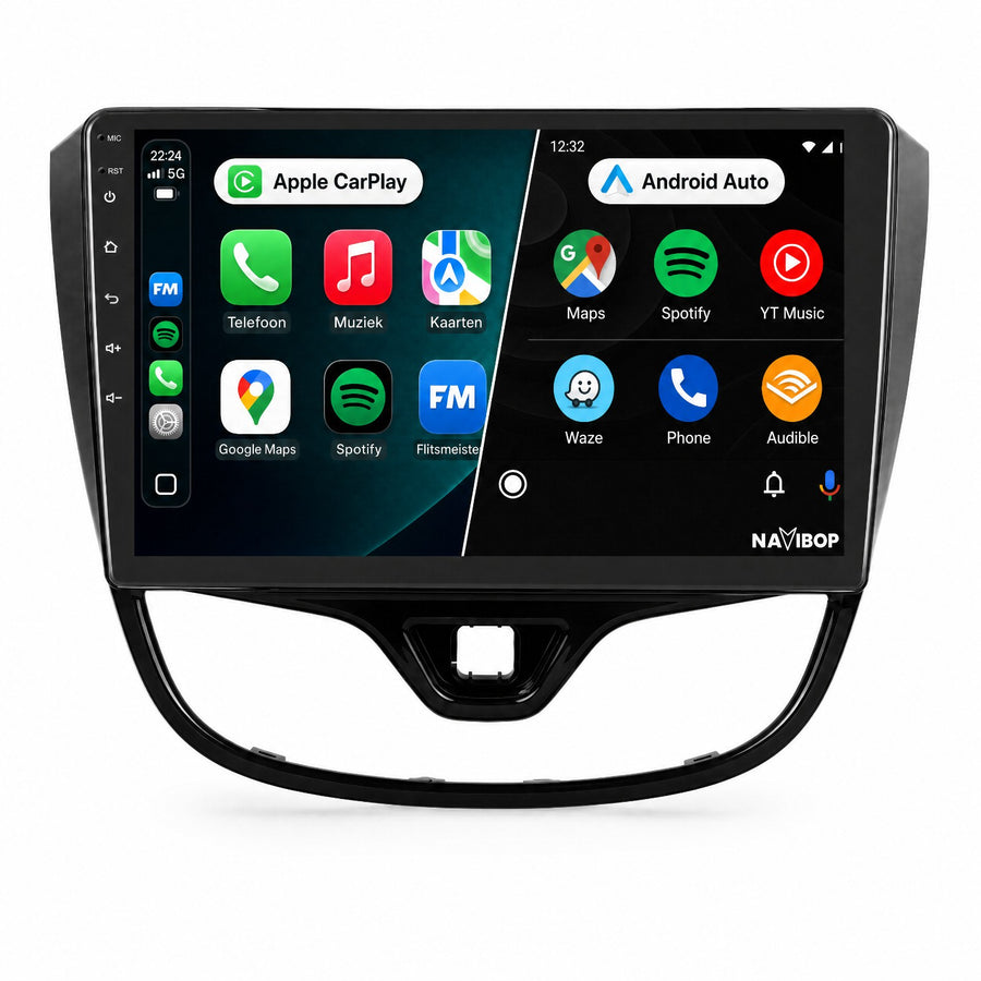Opel Karl | Autoradio | Draadloos CarPlay & Android Auto | Android 15 | 2015 t/m 2020