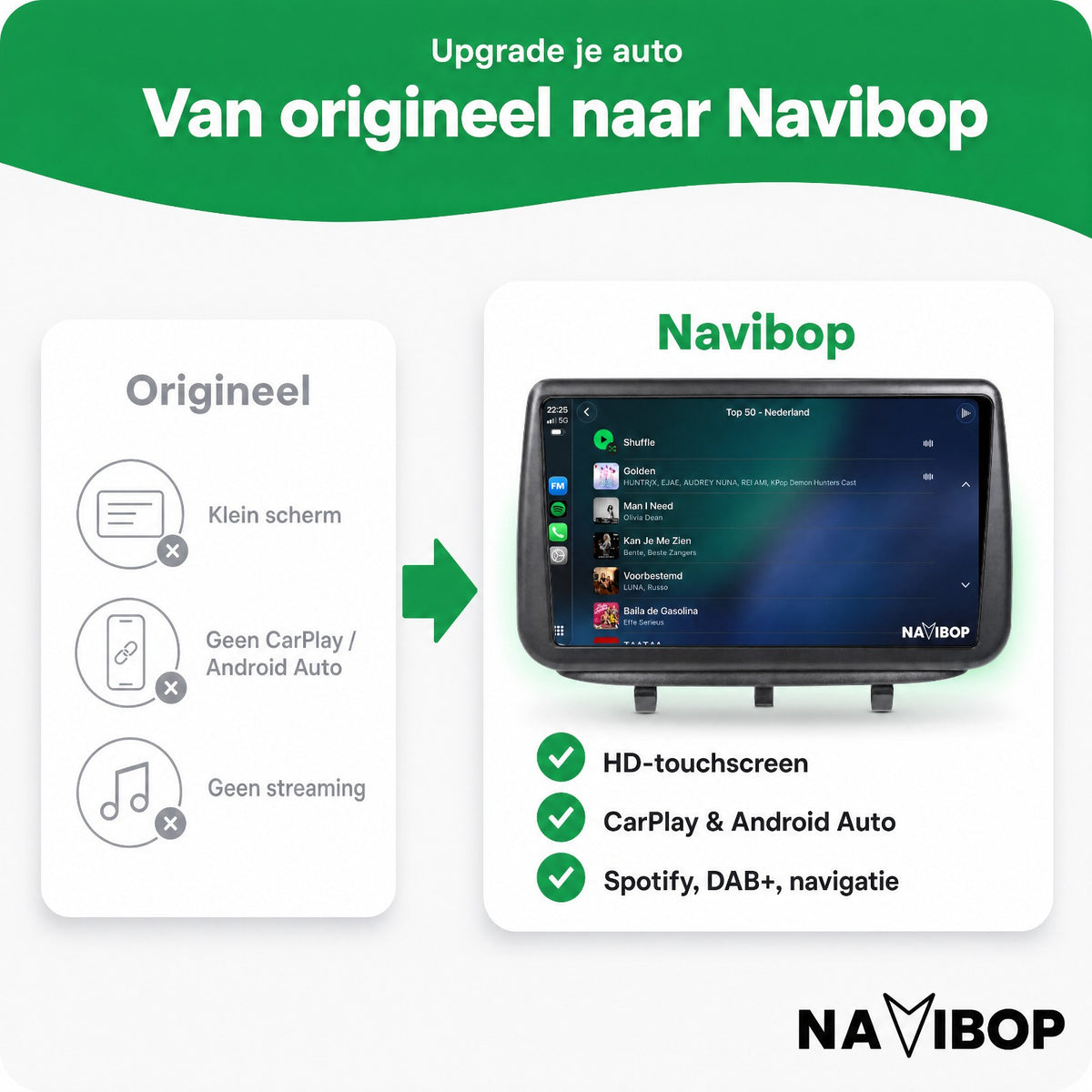 Opel Meriva | Autoradio | Draadloos CarPlay & Android Auto | Android 15 | 2010 t/m 2017