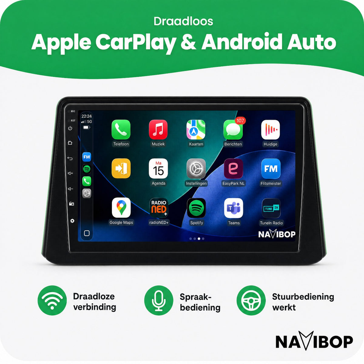 Opel Mokka | Autoradio | Draadloos CarPlay & Android Auto | Android 15 | 2012 t/m 2016