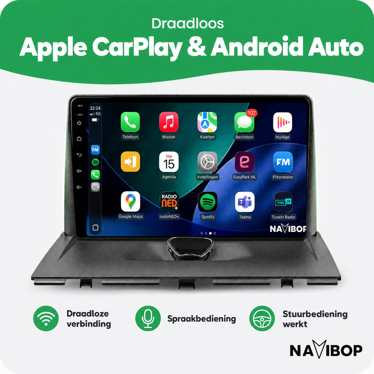Peugeot Expert | Autoradio | Draadloos CarPlay & Android Auto | Android 15 | 2007 t/m 2016
