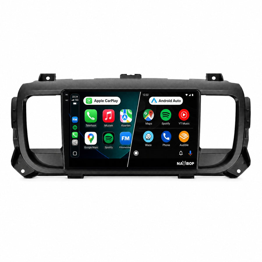 Peugeot Expert 3 Toyota Proace Citroen Jumpy Citroen Spacetourer Opel Vivaro Fiat Scudo | Autoradio | Draadloos CarPlay & Android Auto | Android 15 | 2016 t/m 2023