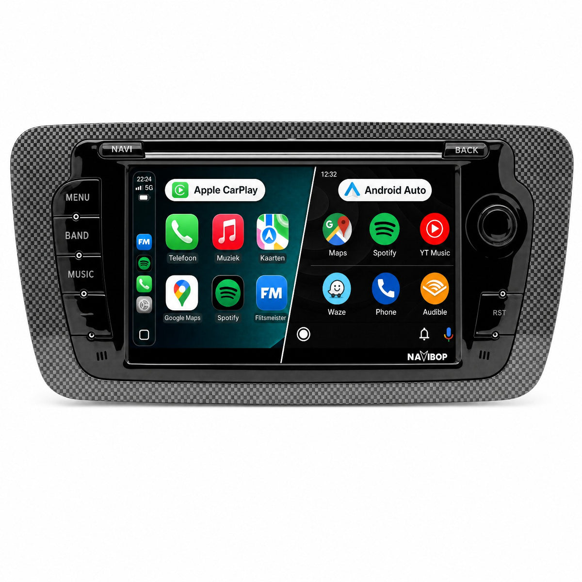 Seat Ibiza | Autoradio | Draadloos CarPlay & Android Auto | Android 15 | 2009 t/m 2013