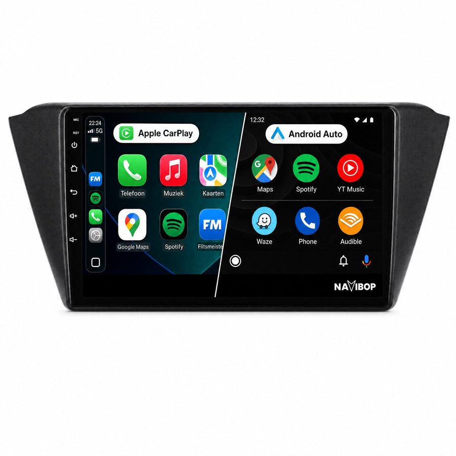 Škoda Fabia | Autoradio | Draadloos CarPlay & Android Auto | Android 15 | 2015 t/m 2019
