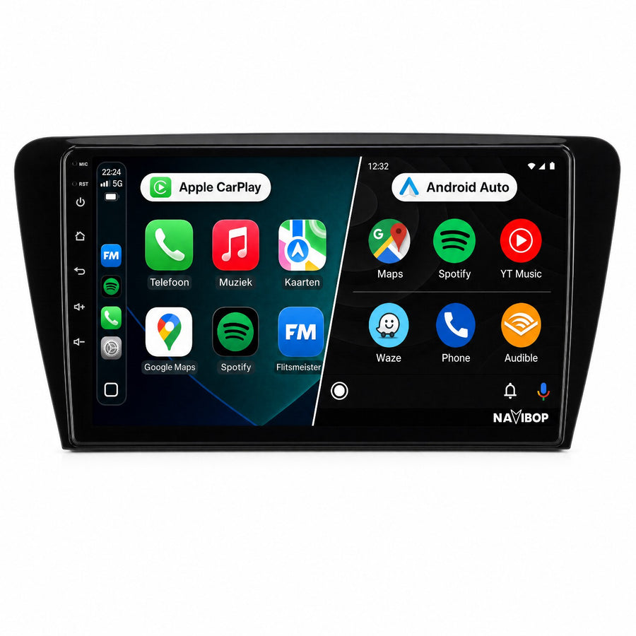 Škoda Octavia | Autoradio | Draadloos CarPlay & Android Auto | Android 15 | 2012 t/m 2019