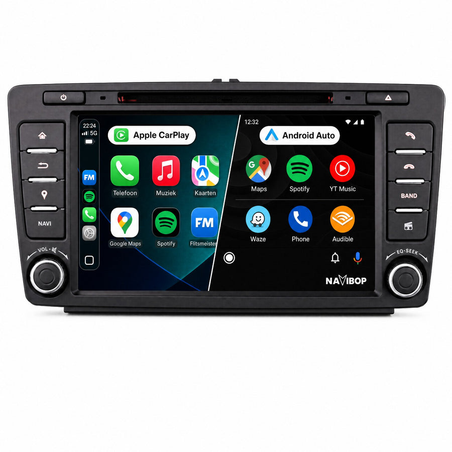 Škoda Octavia Yeti | Autoradio | Draadloos CarPlay & Android Auto | Android 15 | 2009 t/m 2015