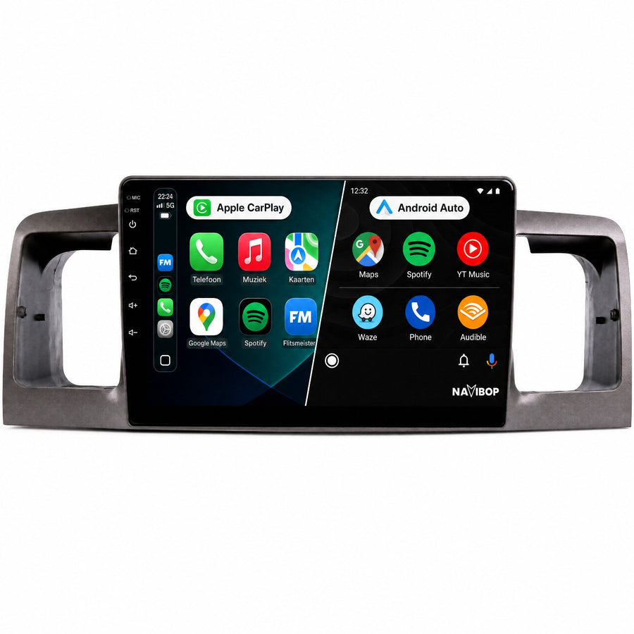 Toyota Corolla | Autoradio | Draadloos CarPlay & Android Auto | Android 15 | 2000 t/m 2007