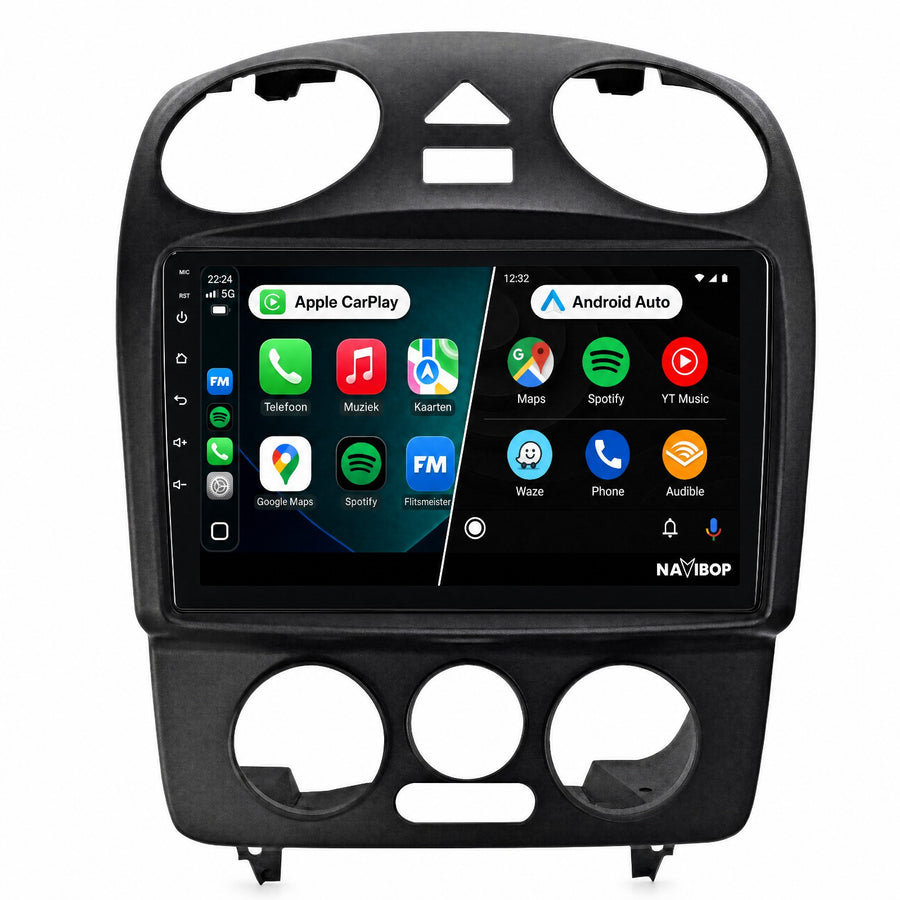 Volkswagen Beetle | Autoradio | Draadloos CarPlay & Android Auto | Android 15 | 2004 t/m 2010