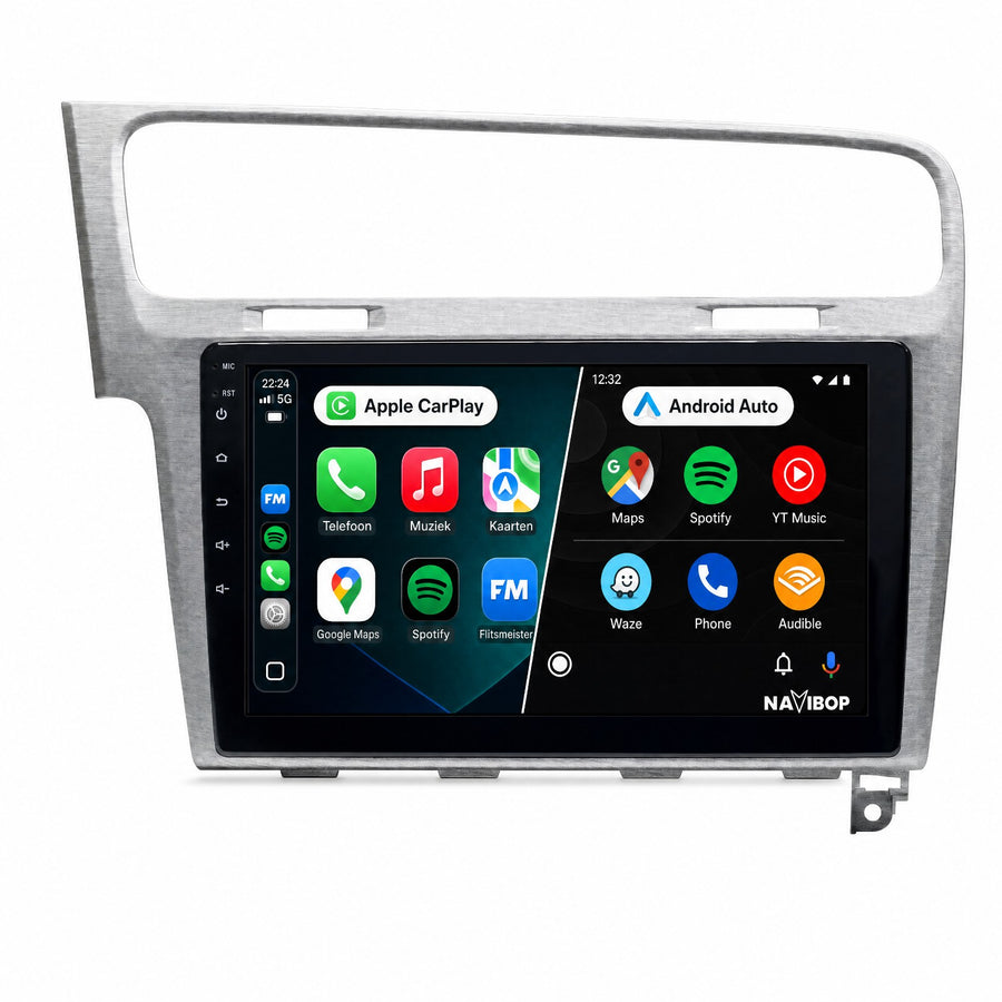 Volkswagen Golf Grijs | Autoradio | Draadloos CarPlay & Android Auto | Android 15 | 2013 t/m 2020