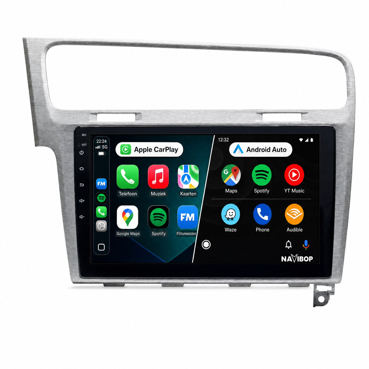 Volkswagen Golf Grijs | Autoradio | Draadloos CarPlay & Android Auto | Android 15 | 2013 t/m 2020