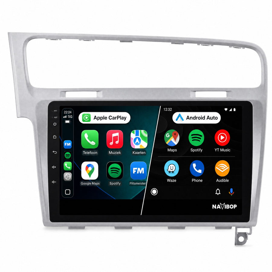 Volkswagen Golf Zilver | Autoradio | Draadloos CarPlay & Android Auto | Android 15 | 2013 t/m 2020