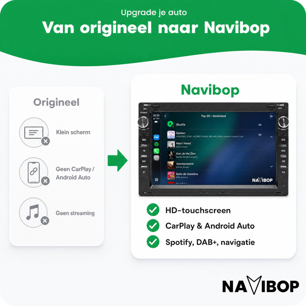 Volkswagen golf 4 | Autoradio | Draadloos CarPlay & Android Auto | Android 15
