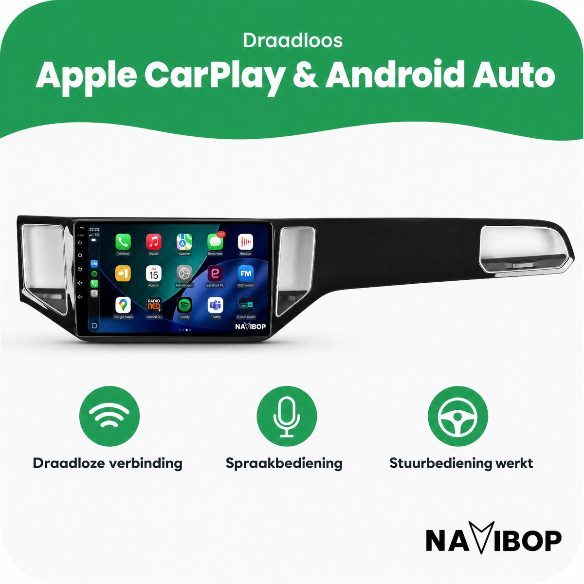 Volkswagen Golf Sportsvan | Autoradio | Draadloos CarPlay & Android Auto | Android 15 | 2015 t/m 2020