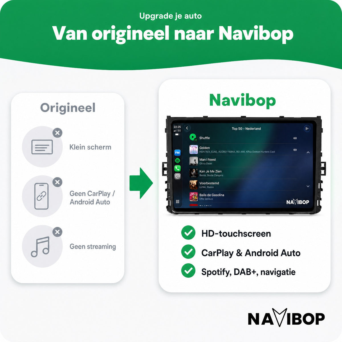 Volkswagen T-Cross T-Roc Bora Transporter T6 Jetta Polo | Autoradio | Draadloos CarPlay & Android Auto | Android 15 | 2015 t/m 2022