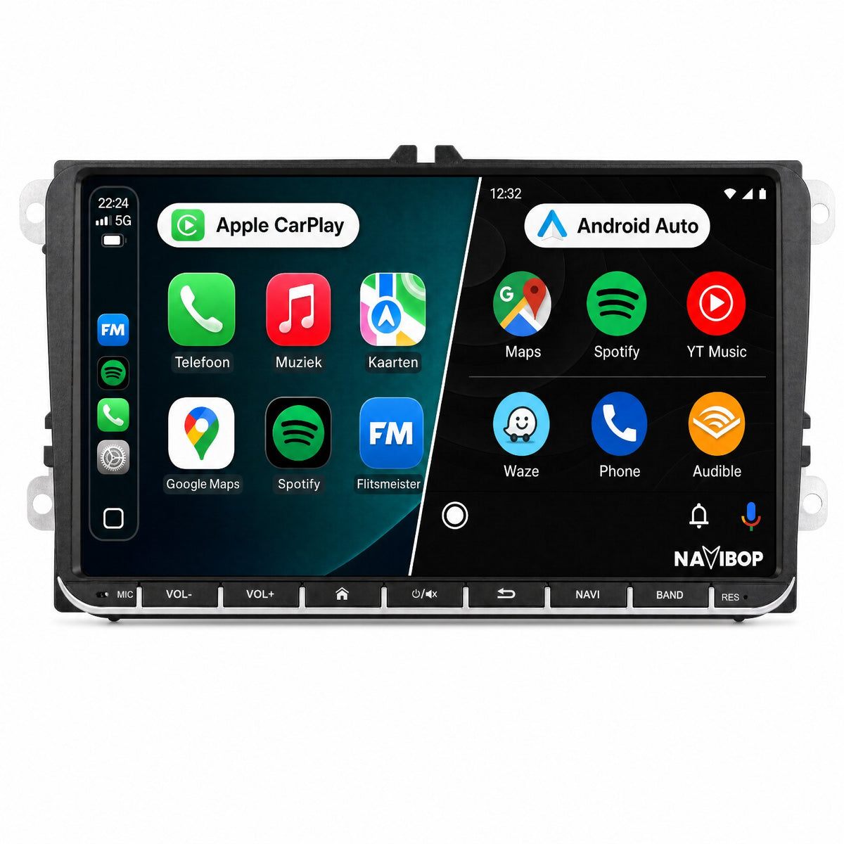 Volkswagen Touran | Autoradio | Draadloos CarPlay & Android Auto | Android 15 | 2003 t/m 2010