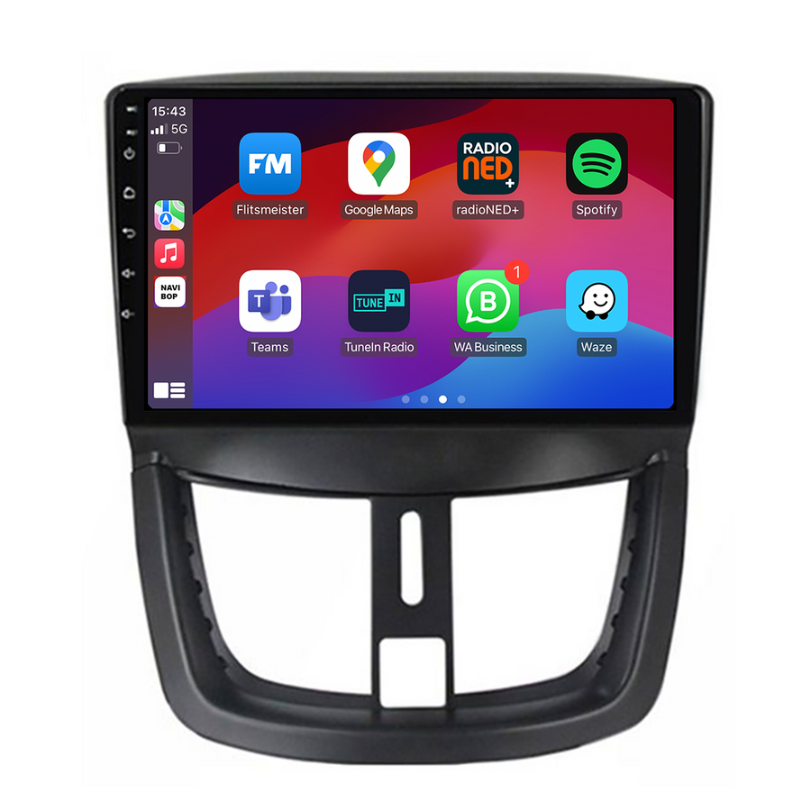 Peugeot 206 | Autoradio | CarPlay & Android Auto | Android 15.0 | 2000 t/m 2008