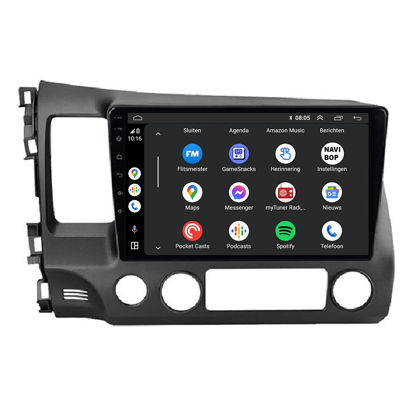 Honda Civic | Autoradio | CarPlay & Android Auto | Android 15.0 | 1996 t/m 2000