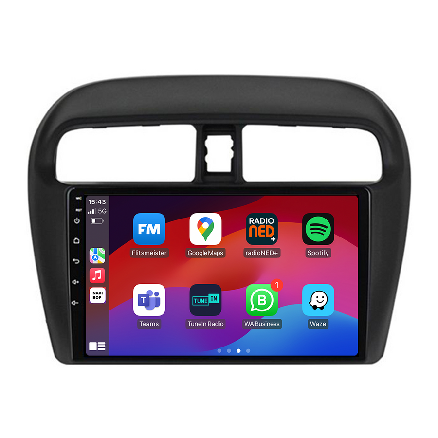Mitsubishi Mirage | Autoradio | CarPlay & Android Auto | Android 15.0 | 2012 t/m 2018