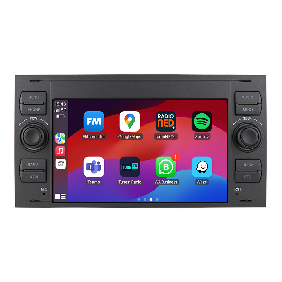 Ford C-Max | Autoradio | CarPlay & Android Auto | Android 15.0 | 2005 t/m 2013