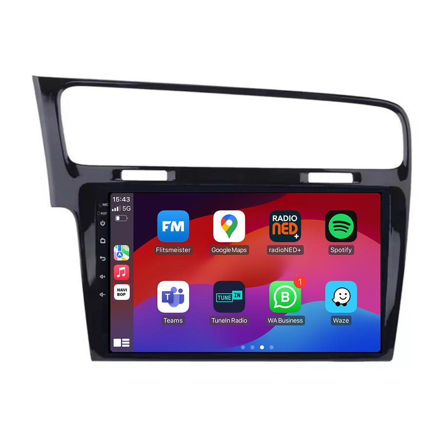 Volkswagen Golf 7 - Zwart | Autoradio | CarPlay & Android Auto | Android 15.0 | 2013 t/m 2020
