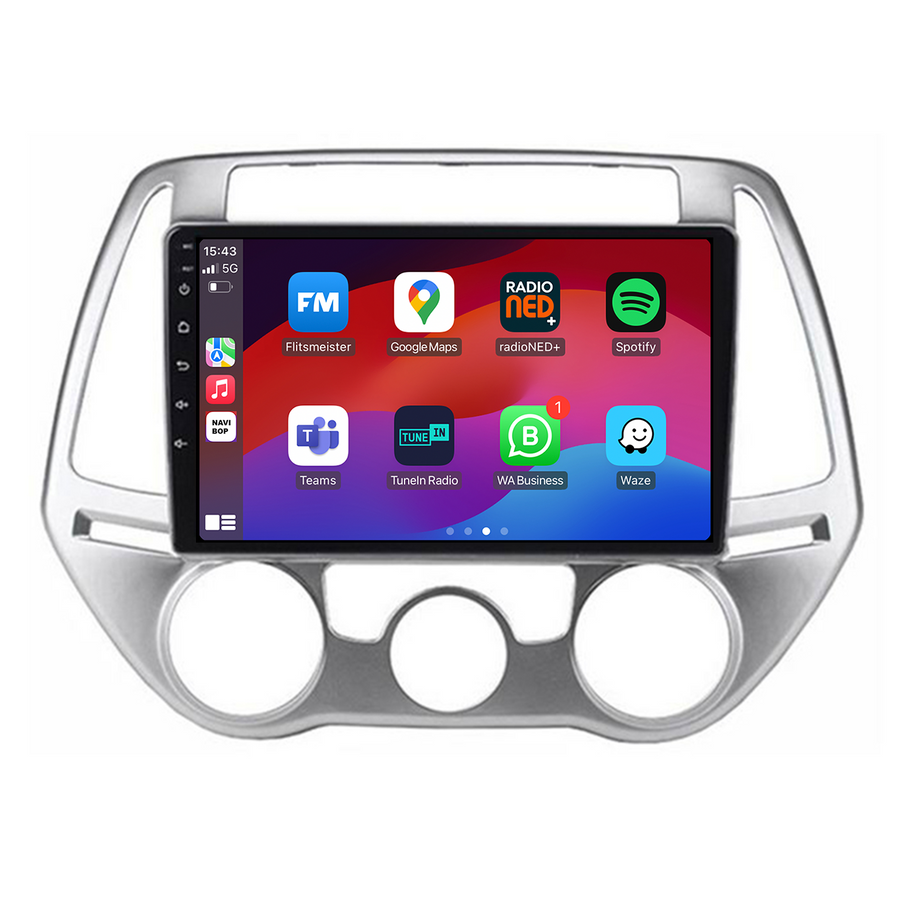 Hyundai I20 | Autoradio | CarPlay & Android Auto | Android 15.0 | 2015 t/m 2019
