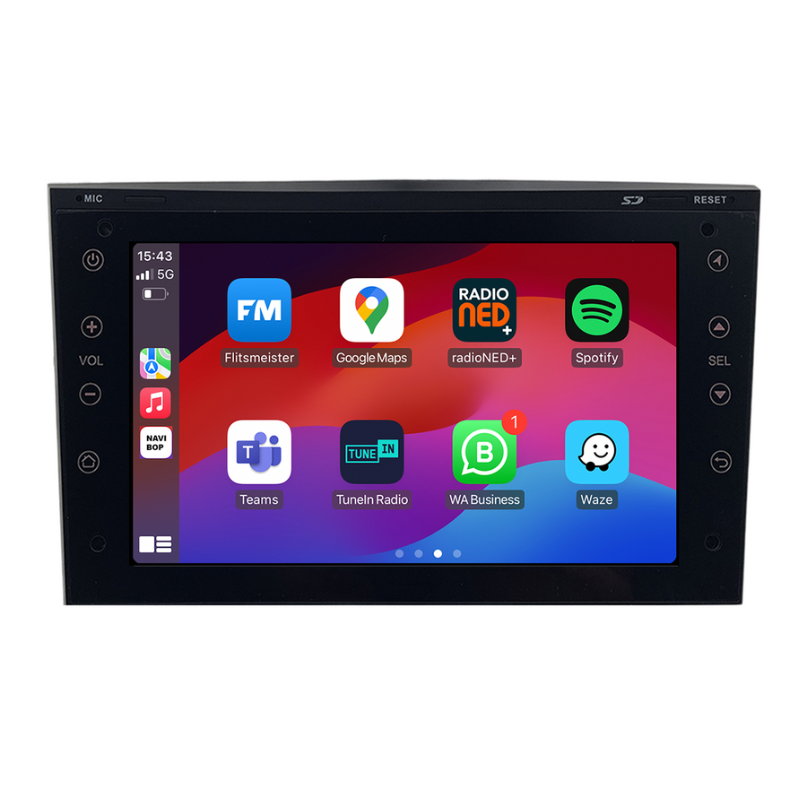 Opel Combo | Autoradio | CarPlay & Android Auto | Android 15.0 | 2019 t/m 2023