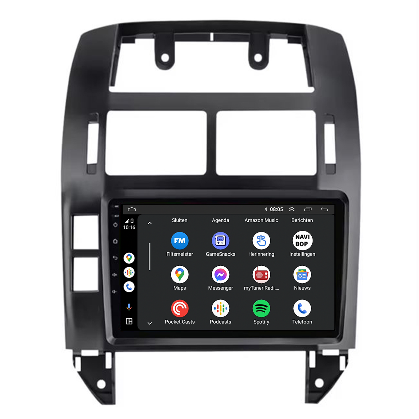Volkswagen Polo - Zwart | Autoradio | CarPlay & Android Auto | Android 15.0 | 2002 t/m 2009