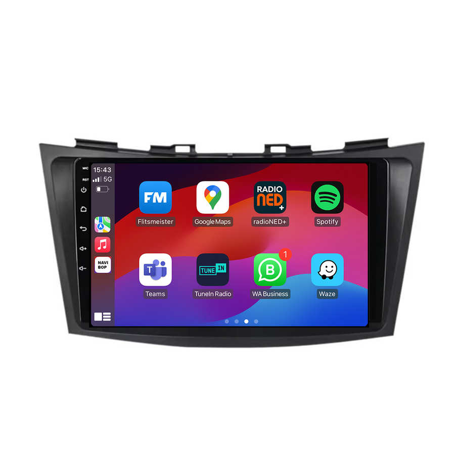 Suzuki Swift | Autoradio | CarPlay & Android Auto | Android 15.0 | 2017 t/m 2022