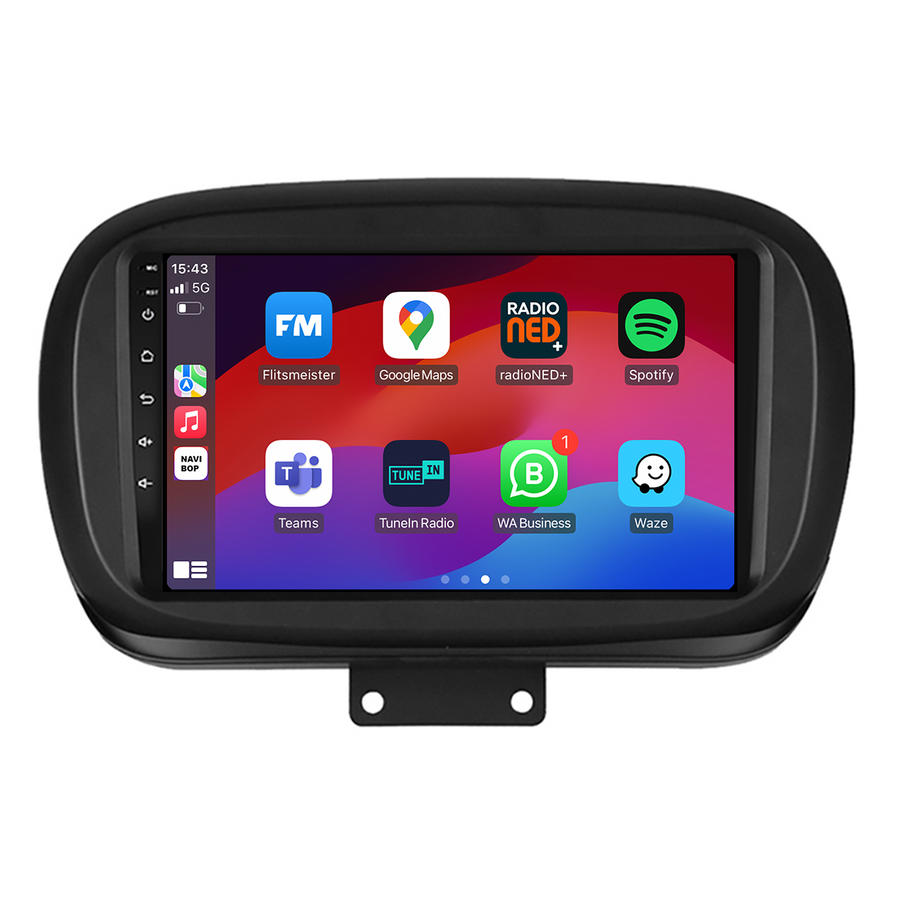 Fiat 500 | Autoradio | CarPlay & Android Auto | Android 15.0 | 2016 t/m 2019