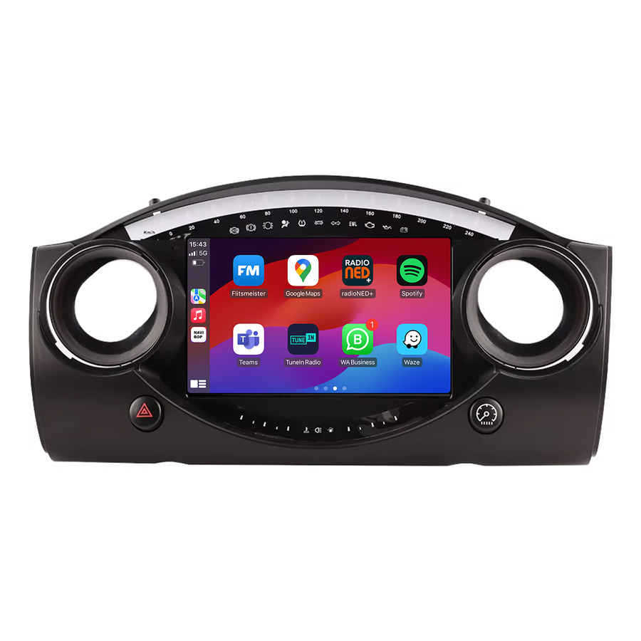 Mini cooper R52 | Autoradio | CarPlay & Android Auto | Android 15.0 | 2000 t/m 2007