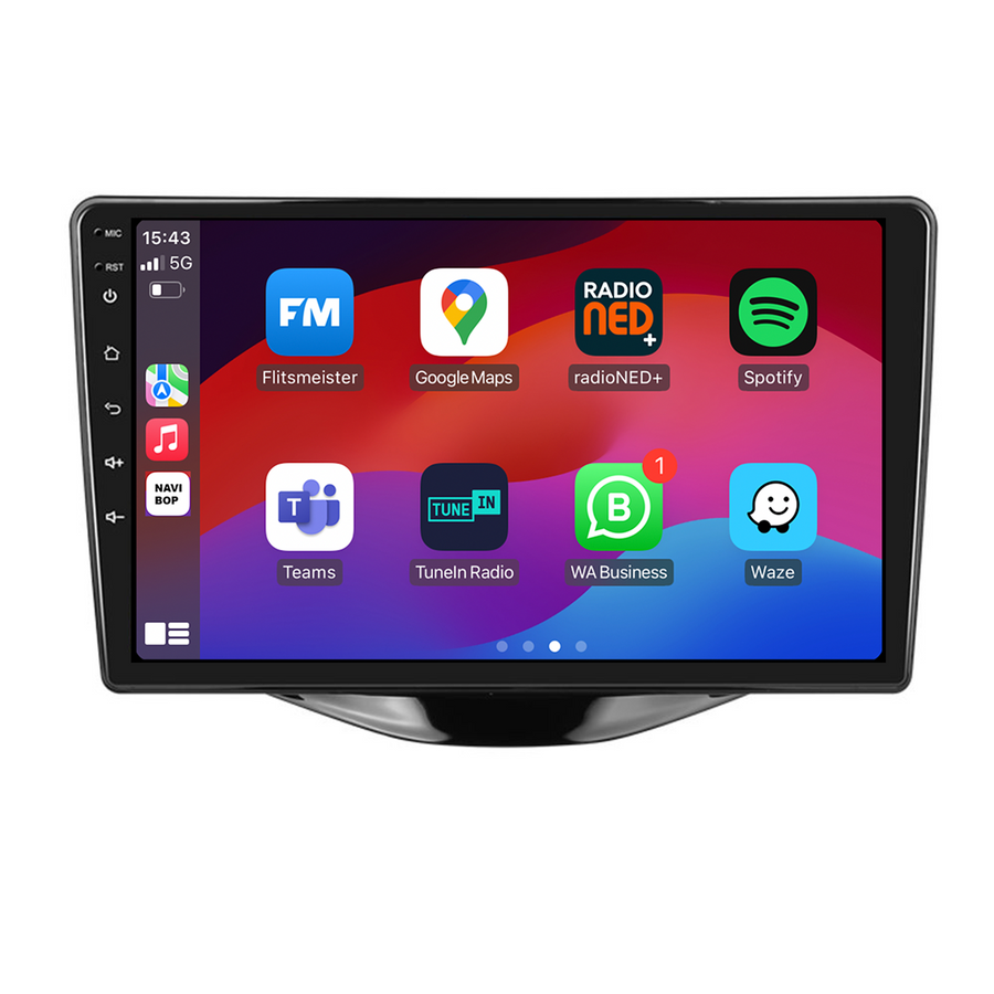 Peugeot 108 | Autoradio | CarPlay & Android Auto | Android 15.0 | 2014 t/m 2024